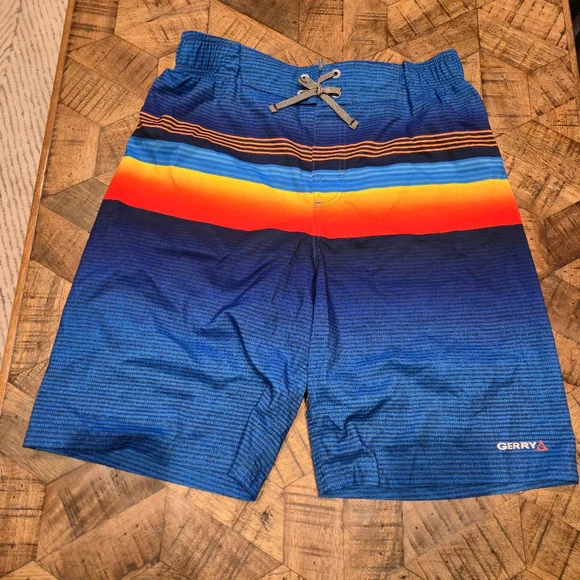 Lot Of 2 Gerry Boys Swim Trunks 18/20 XL Like New EUC Spring Upf 50+ Sun Spring - Picture 5 of 12
